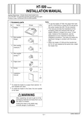 Konica Minolta HT-509 Installation Manual