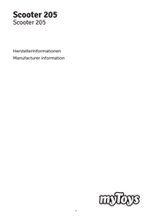 myToys 205 Information Manual