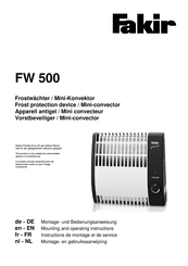 Fakir FW 500 Mounting And Operating Instructions