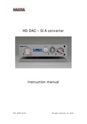 Nagra HD DAC Instruction Manual
