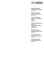 SSS Siedle SBV 850-0 Product Information