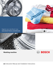 Bosch WAE20067ES Instruction Manual And Installation Instructions