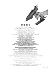 Power Adhesives 820-12 Operating Instructions Manual
