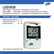 Dostmann Electronic LOG10 Instructions For Use Manual