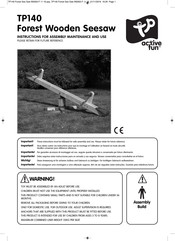 TP Active fun TP140 Instructions For Assembly Maintenance And Use