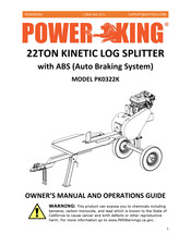 power King PK0322K Owners Manual And Operation Manual