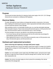 VERITAS 2U12 Hardware Service Procedure