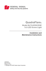 Federal Signal Corporation QuadraFlare QL73LEDSCENE Installation And Maintenance Instructions Manual