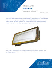 TransCore AA3233 Installation Manual