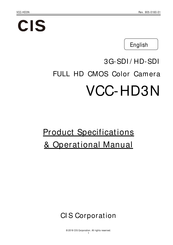 CIS VCC-HD3N Product Specification & Operational Manual