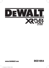 DeWalt XR FLEXVOLT LI-ION DCC1054 Original Instructions Manual