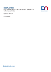 Diebold Nixdorf BEETLE/M-III Operator's Manual