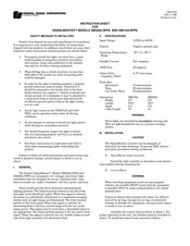 Federal Signal Corporation SIGNALMASTER SM428A-NFPA Instruction Sheet