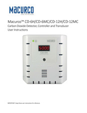 Macurco CD-12H User Instructions