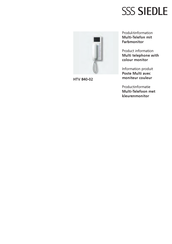 SSS Siedle HTV 840-02 Product Information
