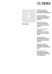 SSS Siedle BFSV 850-03 Product Information