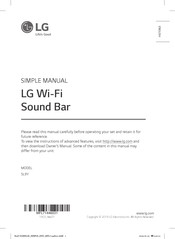 LG SL9Y Simple Manual