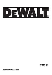 DeWalt DW311 Instructions Manual