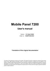 B&R Mobile Panel 7200 User Manual