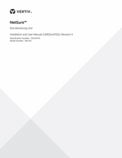 Vertiv NetSure SM-IO2 Installation And User Manual