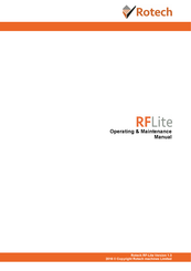 Rotech RF LITE Series Operating & Maintenance Manual