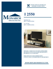 Monarch Specialties I 2550 Assembly Instructions Manual