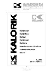 Kalorik KA M 5 Operating Instructions Manual