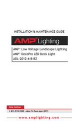 Amp Lighting DecoPro ADL-2012-4-B-BZ Installation & Maintenance Manual