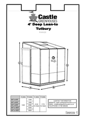 CASTLE GREENHOUSES Lean-To Tutbury Series Manual