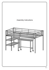 Walker Edison BTLD46SP Assembly Instructions Manual