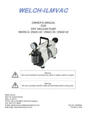 WELCH-ILMVAC 2562C-02 Owner's Manual
