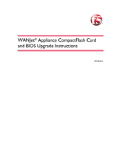 F5 WANJet 400 Appliance Upgrade Instructions