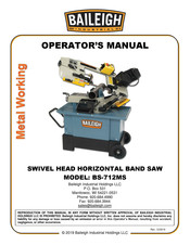 Baileigh Industrial BS-712MS Operator's Manual