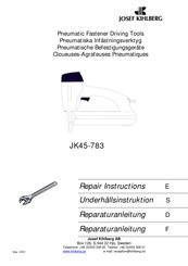 Josef Kihlberg JK45-783 Repair Instructions