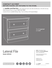 Sauder 420545 Instruction Booklet