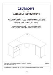 J.Burrows WASHINGTON  JBWASHWSBK Assembly Instructions Manual