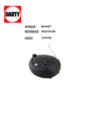 Brandt BCD310USB Instruction Manual