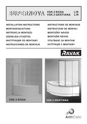 Ravak SUPERNOVA VSK 2 ROSA Installation Instructions Manual