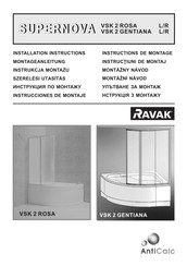 RAVAK SUPERNOVA VSK 2 GENTIANA Installation Instructions Manual