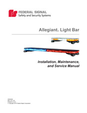Federal Signal Corporation Allegiant ALGT61 Installation Maintenance And Service Manual