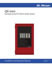 Mircom QX-mini Installation And Operation Manual