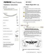 FORM FIT HD 13S14 Installation Instructions Manual