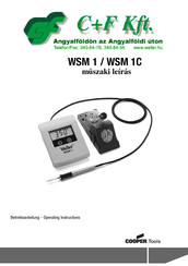 Cooper Tools Weller WSM 1C Operating Instructions Manual