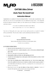 MURO VISLIDER CH7390 Ultra Driver Instruction Manual