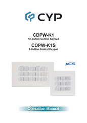 CYP CDPW-K1 Operation Manual