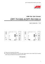 Idk OPF-TH1000-A User Manual