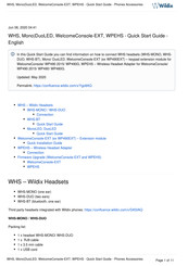 Wildix WelcomeConsole-EXT Quick Start Manual