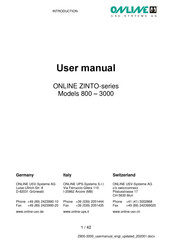 Online ZINTO Series User Manual