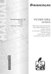 Immergas VICTRIX TERA 24 PLUS Instruction Booklet And Warning