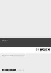 Bosch HBB74C 0 Series Instruction Manual